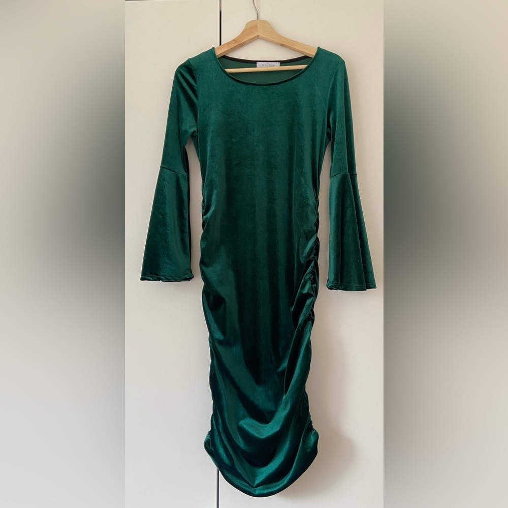 My Bump Maternity Dress | Size Medium | Emerald Green Festive
